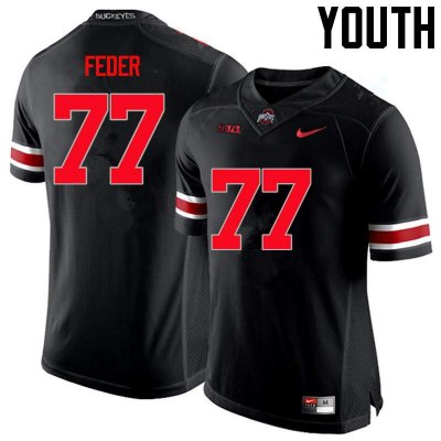 NCAA Ohio State Buckeyes Youth #77 Kevin Feder Limited Black Nike Football College Jersey RCL0245CT